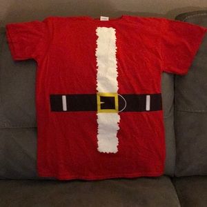 Santa shirt.  Christmas shirt. Red/wht/blk/yellow.